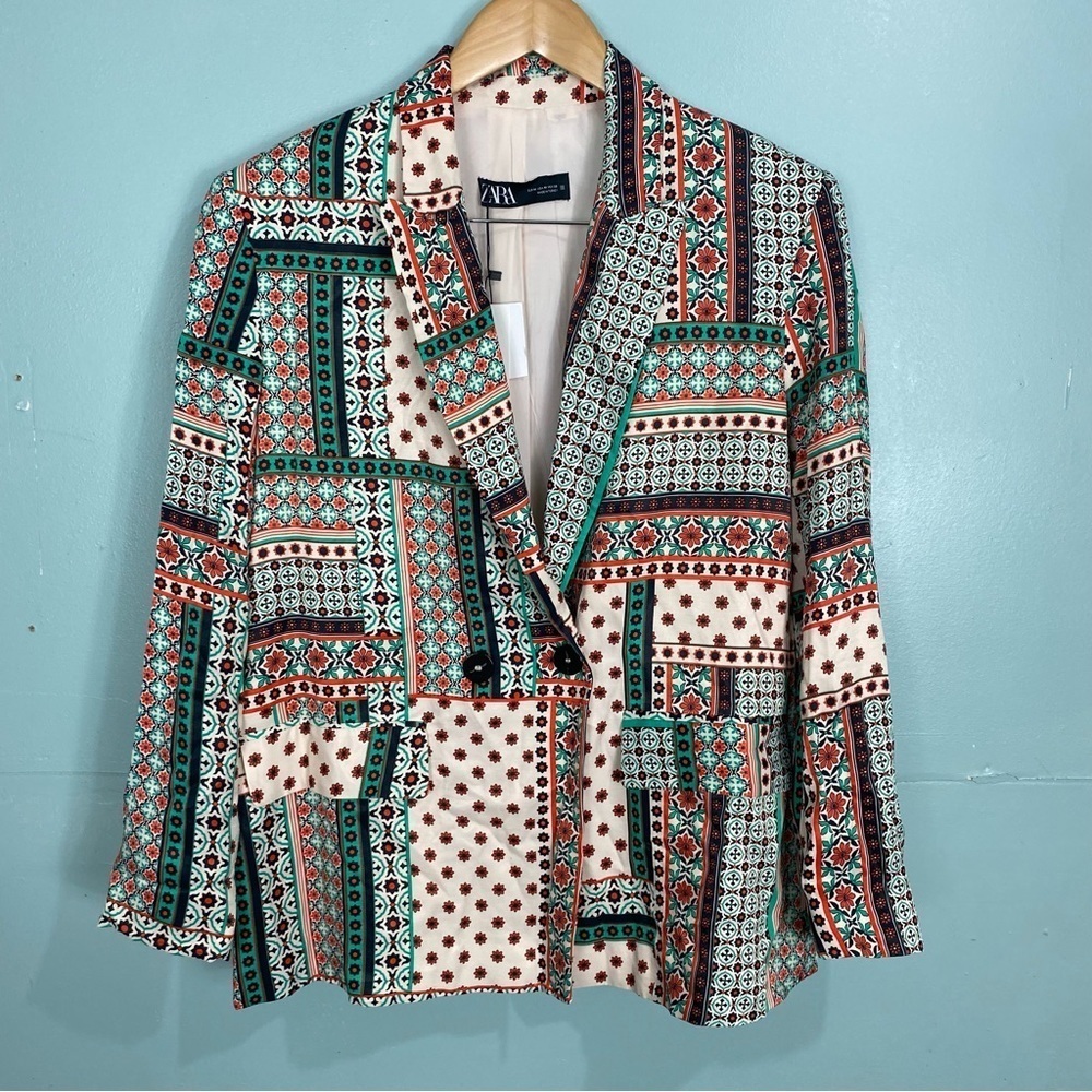 Zara Multicolor Patterned Jacket NWT - image 3